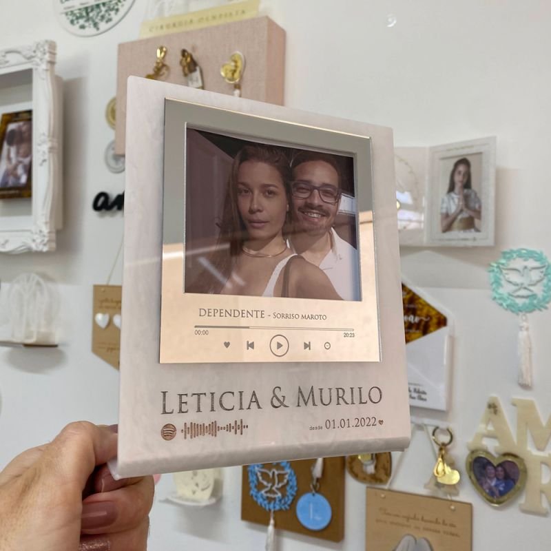 Porta Retrato Polaroide Personalizada para Casal