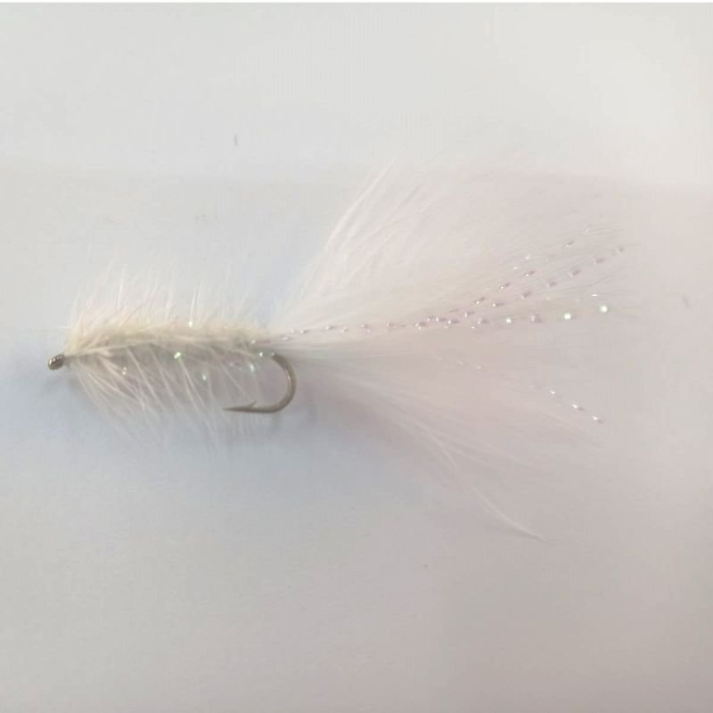 Isca de Fly Woolly Bugger #8 white