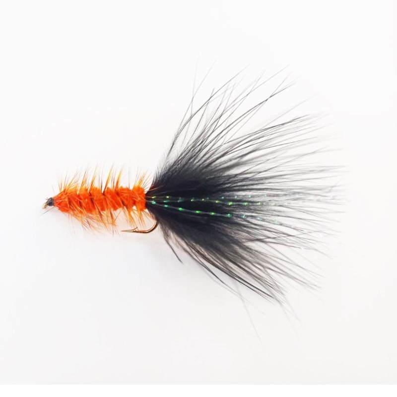 Isca de Fly Woolly Bugger #8 Black/Orange