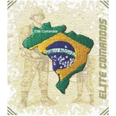 Bordado Termocolante Mapa Brasil Elite Comandos