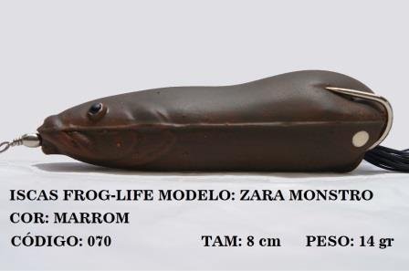 Isca Frog-Life Zara Monstro 8cm 18g c/ 3º anzol Cor:70