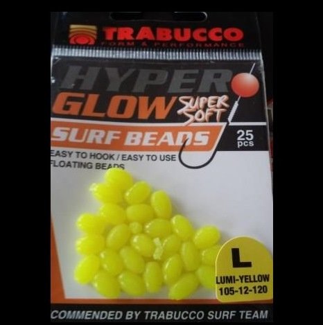 Miçanga Trabucco Hyper Glow Super Soft L Lumi-yellow crt.25un 105-12-120