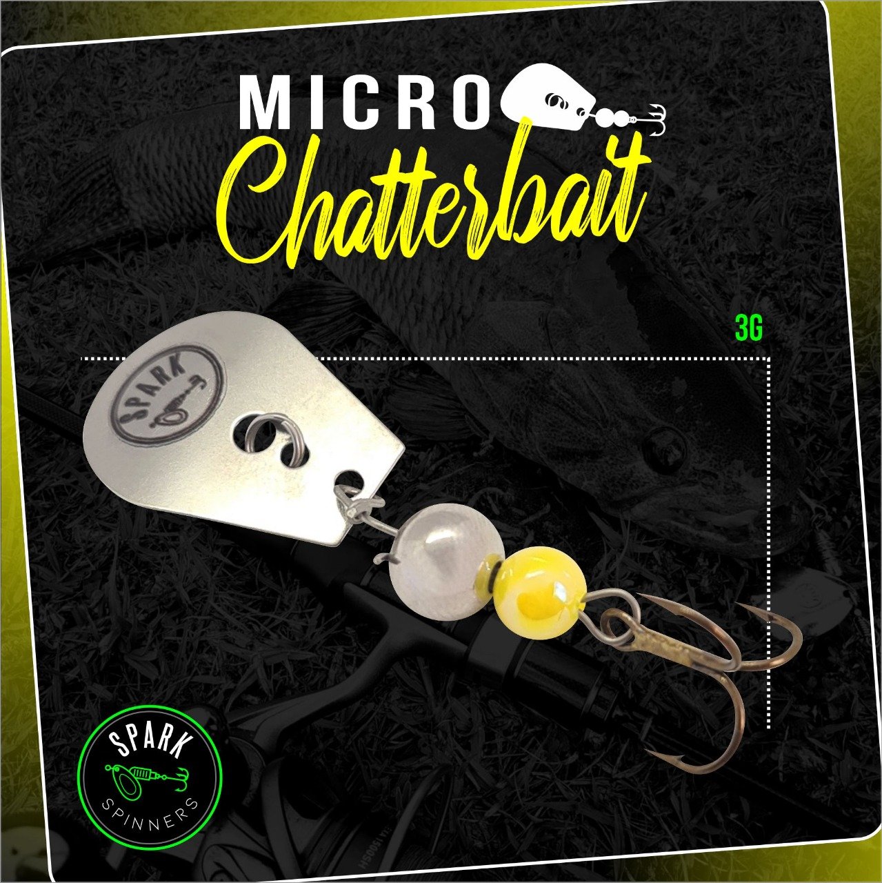 Micro Chatter Bait Spark Spinners 5cm 3g