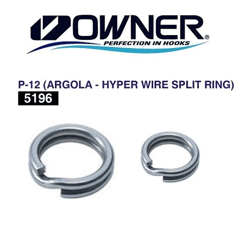 Split Ring Owner Hyper Wire P-12 Nº6 70lb 5196-064 c/8un
