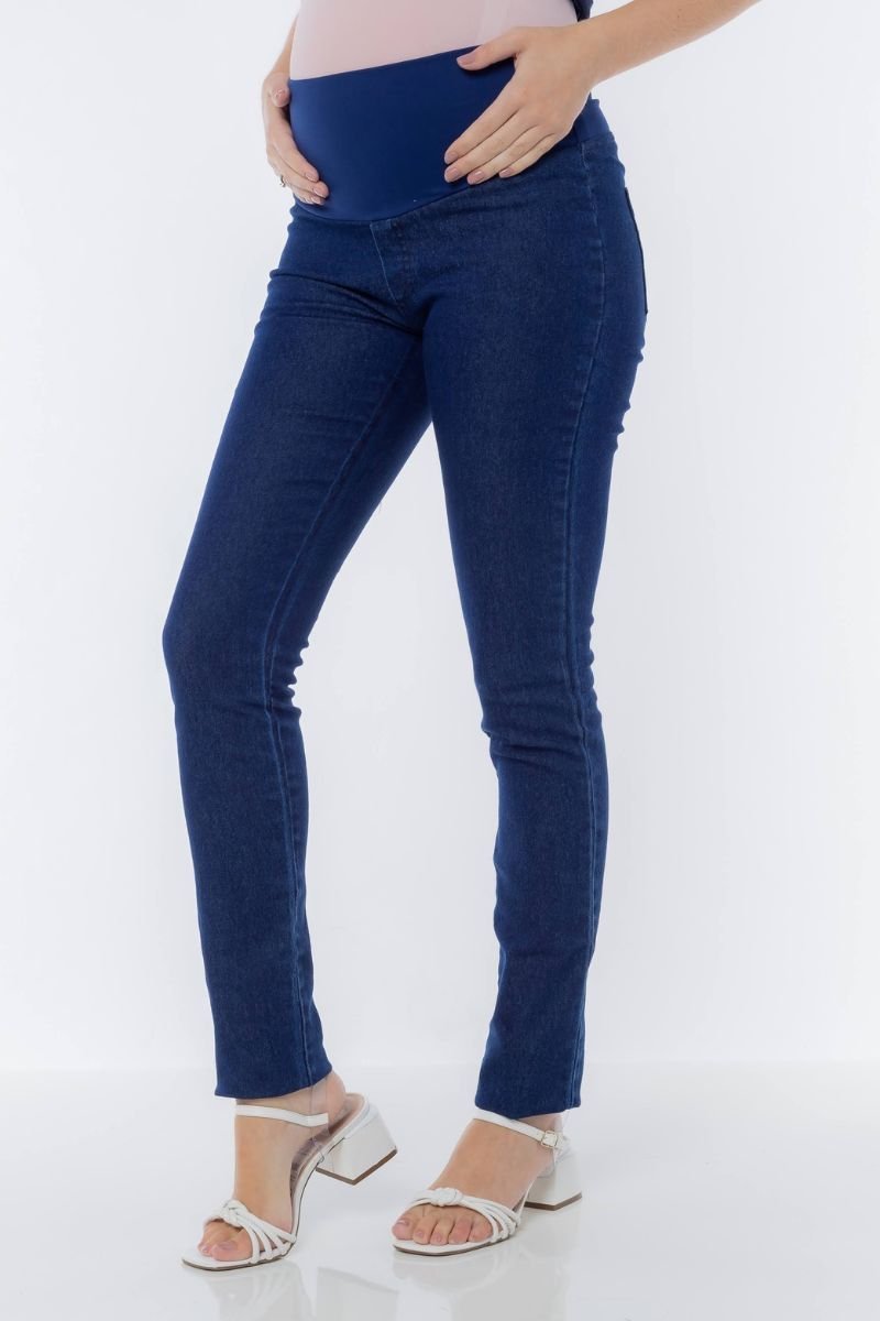 Calça Jeans Super Skinny Alta para Grávida