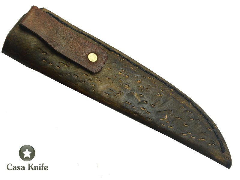 Adelar Filippon faca para churrasco para colecionador forjado em aço 5160. Empunhadura em Radica de Jabuticaba, 30 cm