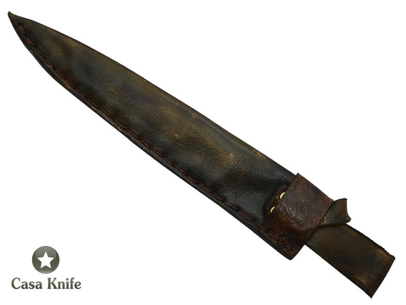 Adelar Filippon faca javalizeira brüt forge para colecionador, forjada em aço 5160. Empunhadura em madeira de Angico, 37 cm