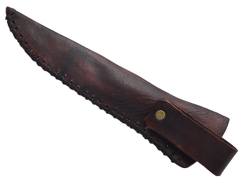 Adellar Filippon faca para colecionador em aço inox brut forge. Empunhadura em dente de javali, 26 cm