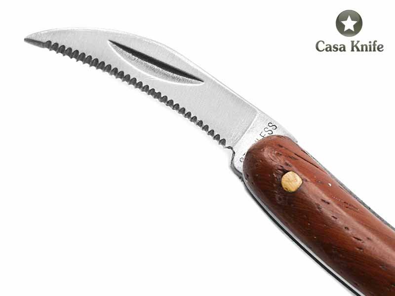 Canivete para colecionador com empunhadura em madeira 18 cm