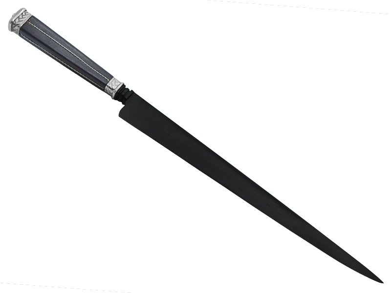 Galgo faca língua de chimango para colecionador em aço carbono com empunhadura em roxinho do pará 35 cm
