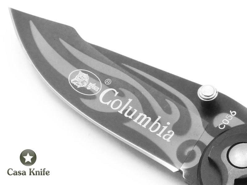 Columbia canivete para colecionador em aço inoxidável 420 com empunhadura em aço 16 cm