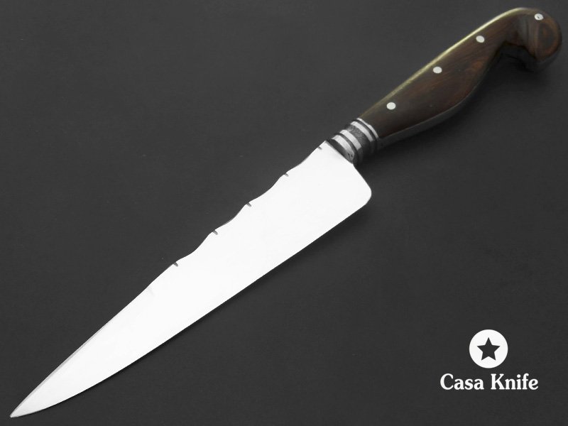 Cutelaria D Avila faca estilo sorocaba para colecionador forjada em aço carbono com empunhadura em madeira de guajuvira 28 cm