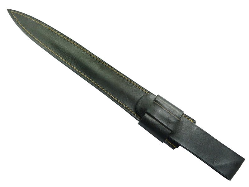 Espada longa para colecionador em aço D2. Empunhadura chifre de búfalo, 49 cm