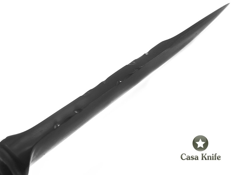 Indio faca para colecionador em aço integral D2 acetinado com empunhadura em chifre de cervo 27 cm