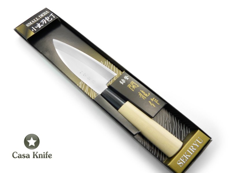 Linha para cozinha - Sekiryu faca em aço inoxidável com empunhadura em madeira 22 cm