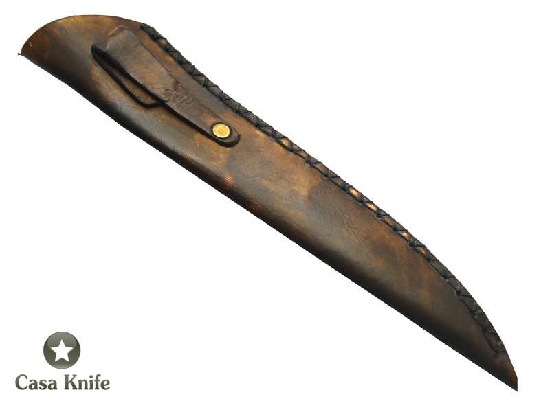 Montecristo Faca Brüt Forge para colecionador em aço inox 420 com empunhadura em radica de Cerejeira, 34 cm