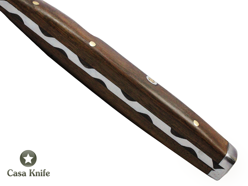 Montecristo machado para colecionador em aço 5160, com empunhadura em Madeira de Guajuvira, 45 cm