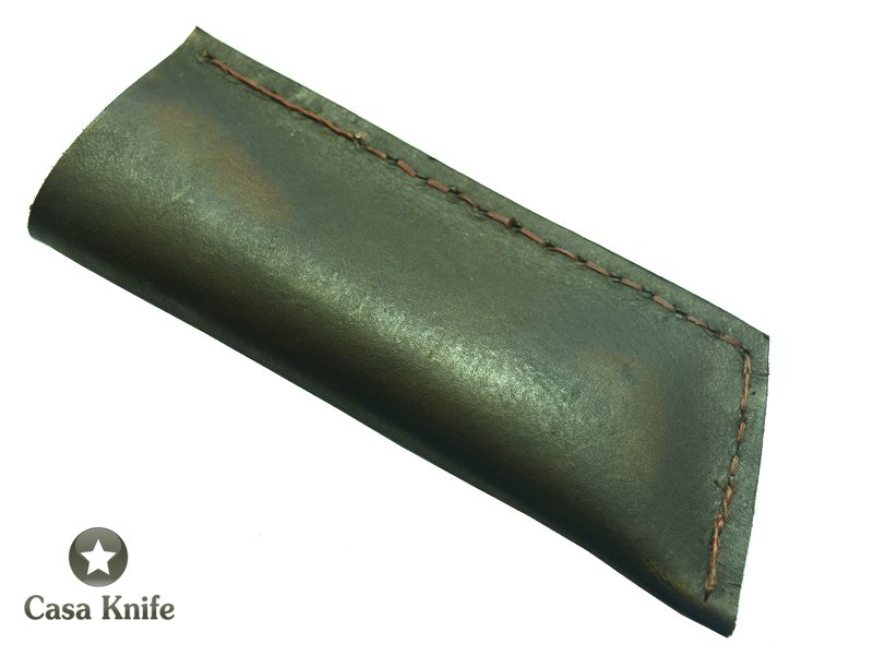 Navalha para colecionador forjada em aço 5160, Empunhadura em madeira de oliveira, 23 cm