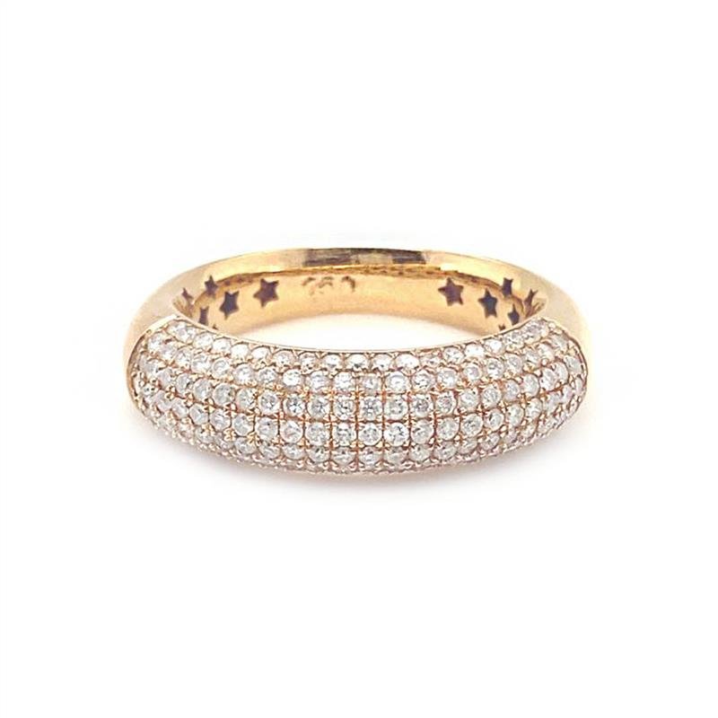ANEL PAVE DIAMANTES GROSSO - OR