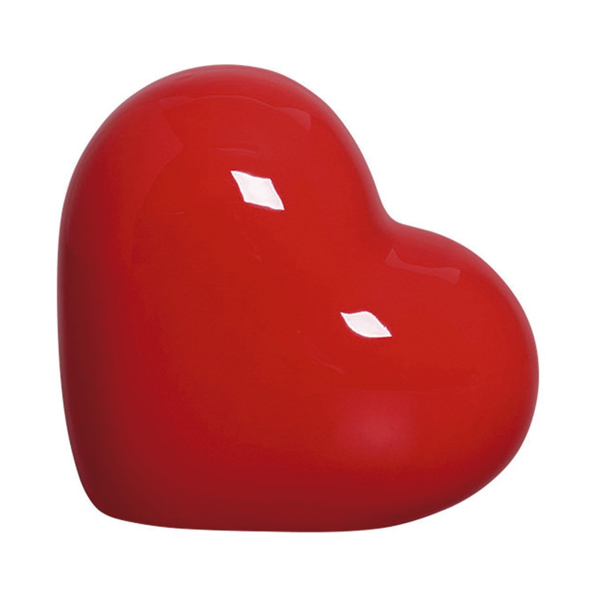 Coração em Cerâmica Vermelho Grande 16,5 x 15 x 10 cm