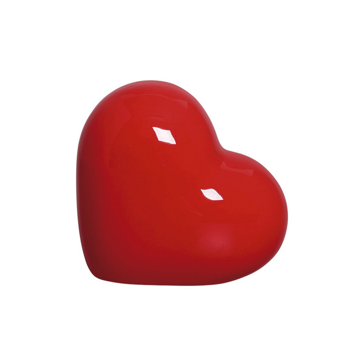 Coração em Cerâmica Vermelho Pequeno 10 x 7 x 10,5 cm