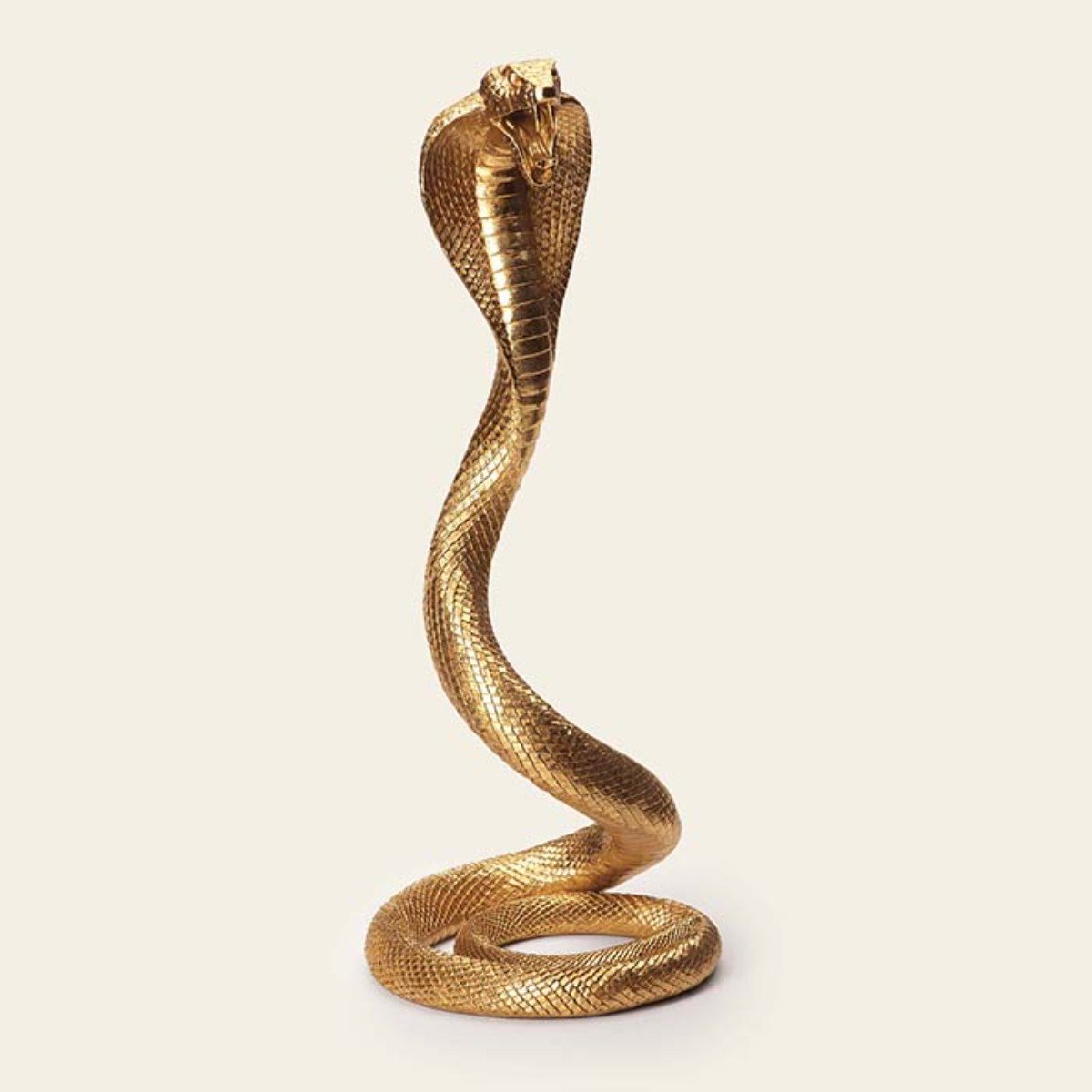 Escultura Serpente Em Poliresina 42x16cm