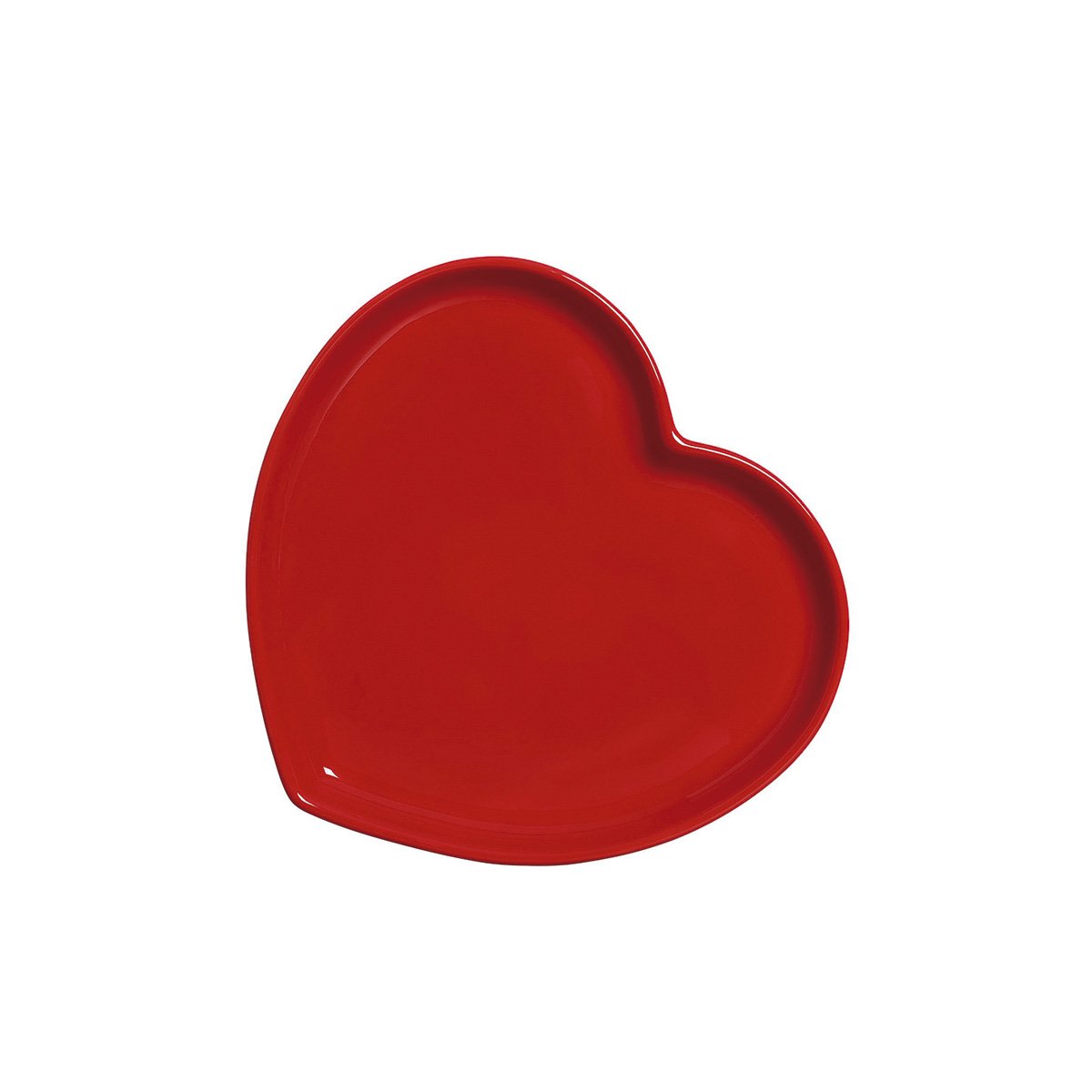 Prato Decorativo Coração Vermelho pequeno 2 x 12 x 12,5 cm