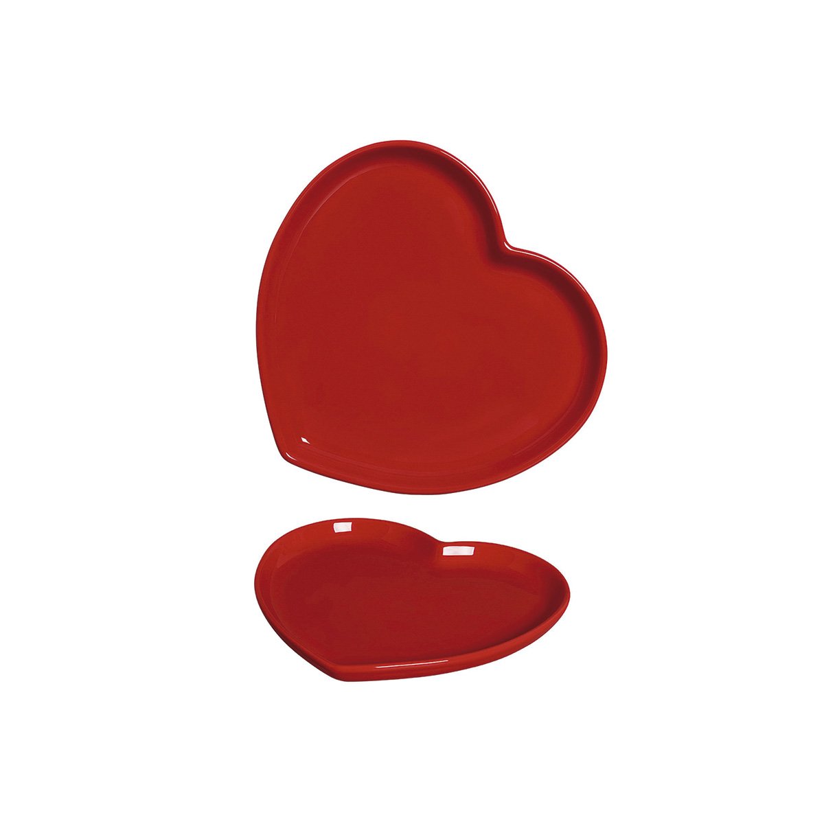 Prato Decorativo Coração Vermelho pequeno 2 x 12 x 12,5 cm