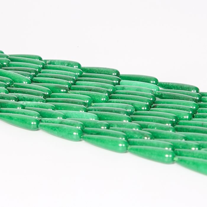 Jade Verde Gota Lisa 8x30mm