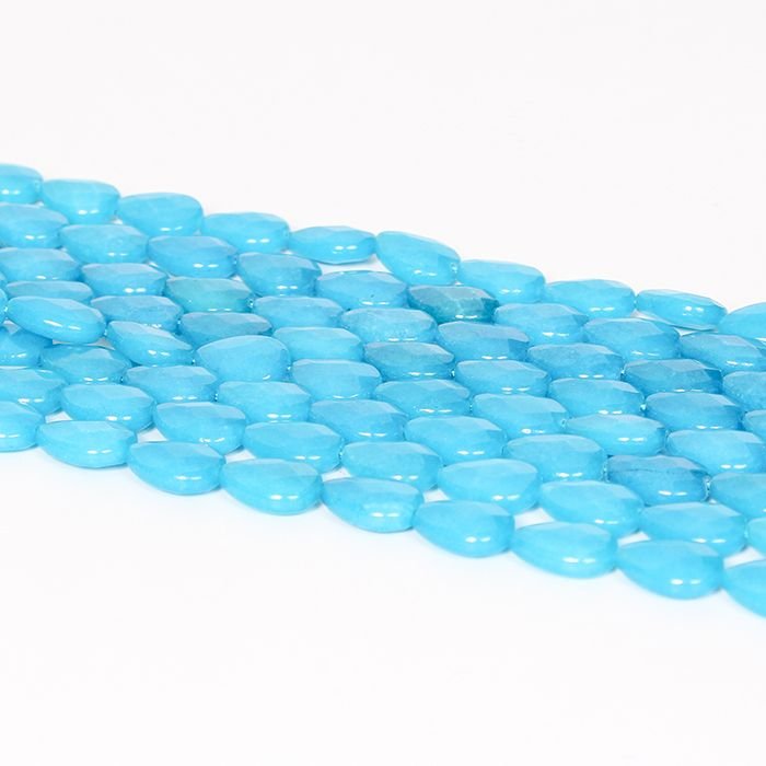 Jade Azul Celeste Gota Facetado 13x18mm