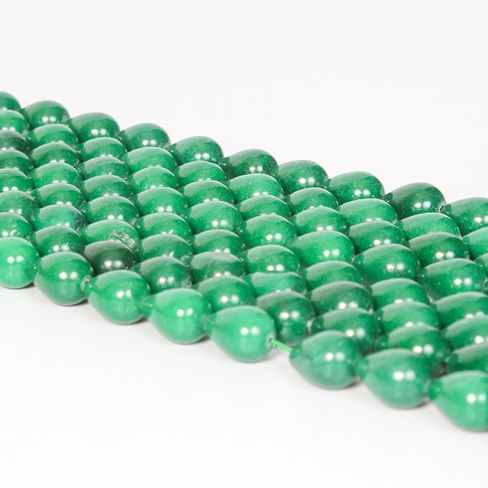 Jade Verde Gota Lisa 13x18mm