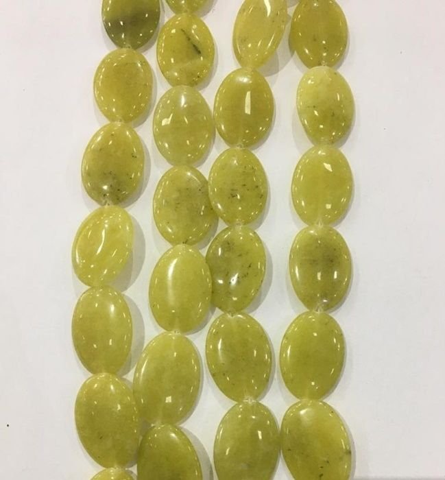 Jade Verde Limão Oval 25x35mm