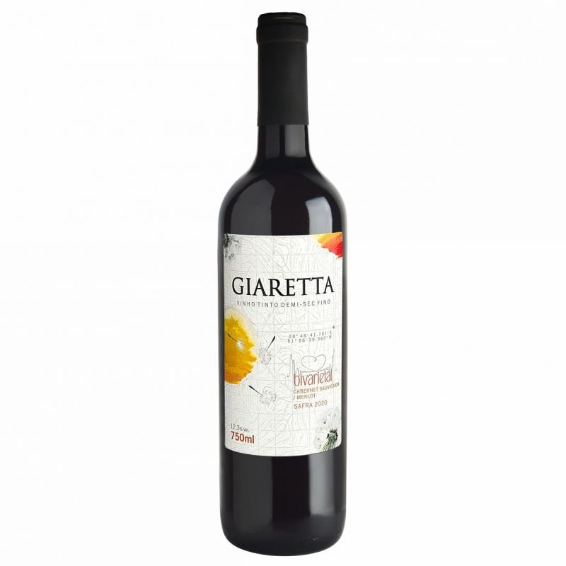 Vinho Tinto Demi-Sec Fino Bivarietal Cabernet/Merlot 750ml Giaretta