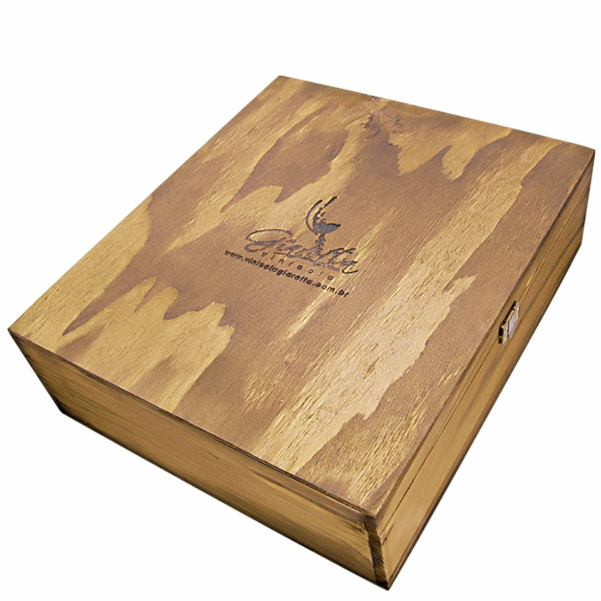 Kit Espumantes Giaretta Presente Tre (03 unidades) Embalagem em madeira