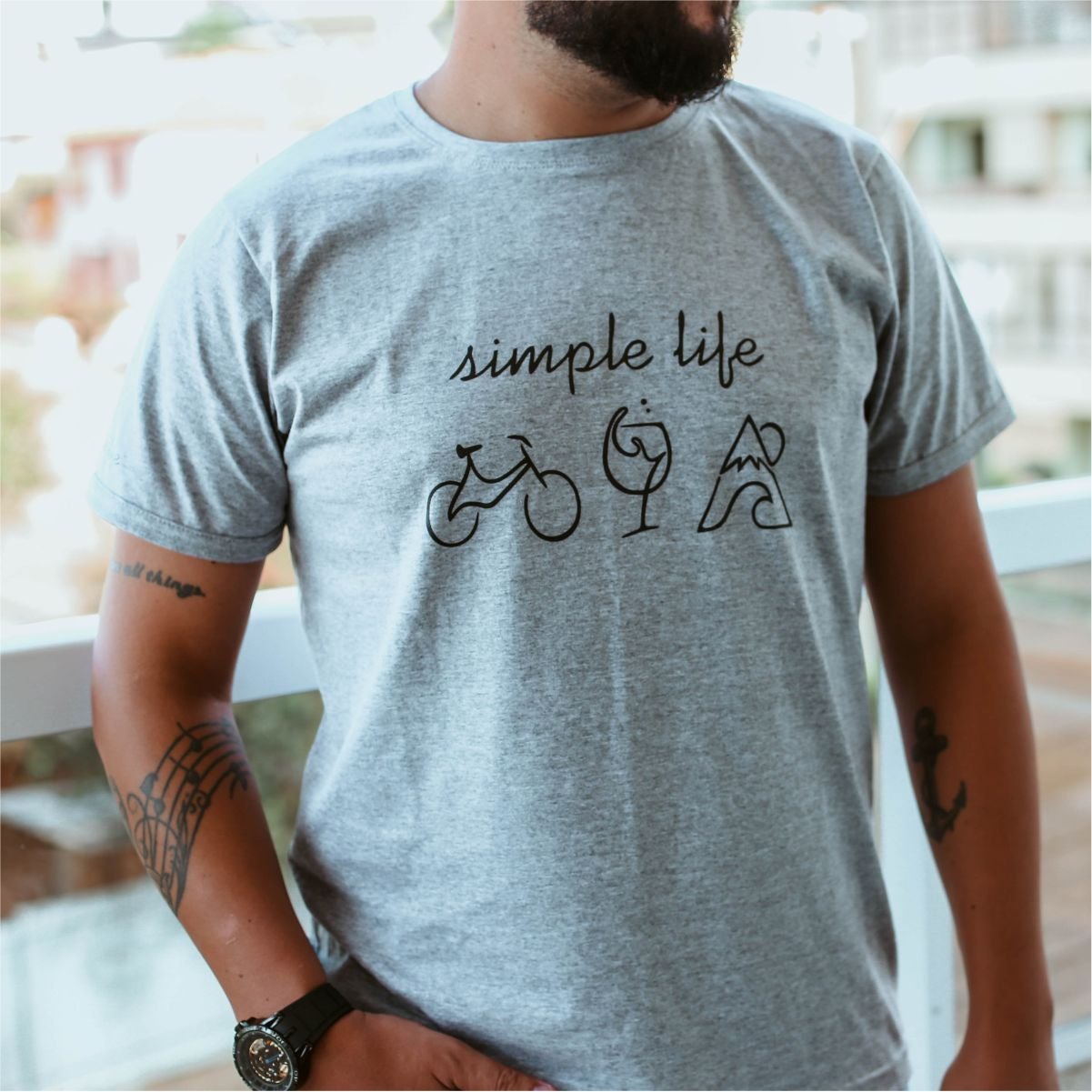 Camiseta Simple Life - By Enoteca da Maika Mescla