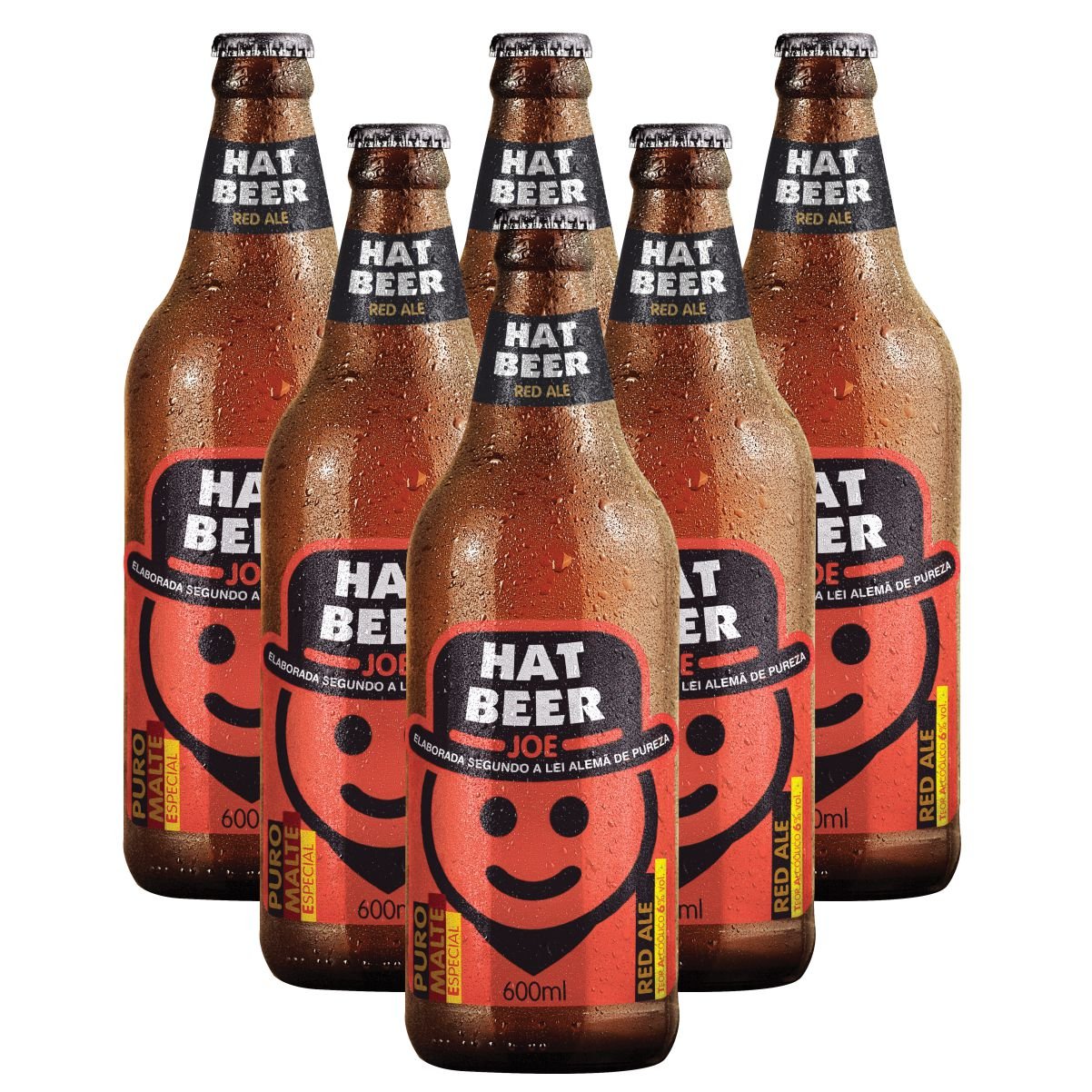 Cerveja Hat Beer Red Ale 600ml - Cx c/ 6 unidades