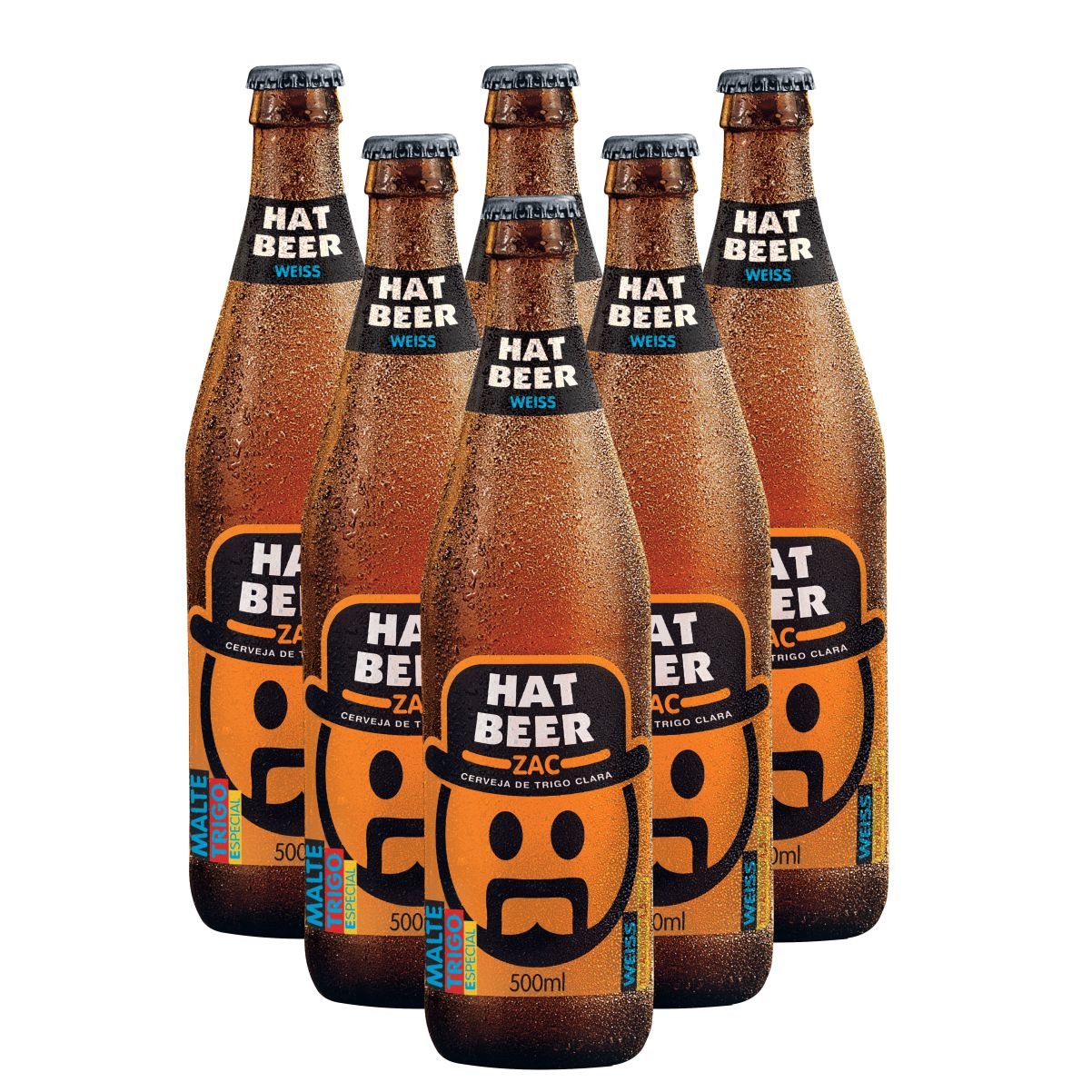 Cerveja Hat Beer Weiss 500ml - Cx c/ 6 unidades