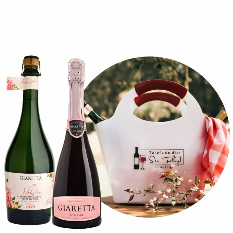 Combo Espumante Rosé Champenoise + WineBag Giaretta