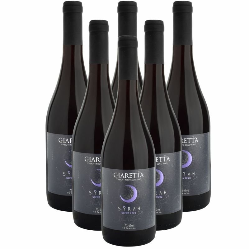 Vinho Tinto Seco Fino Syrah 750ml - Cx c/ 6 unidades