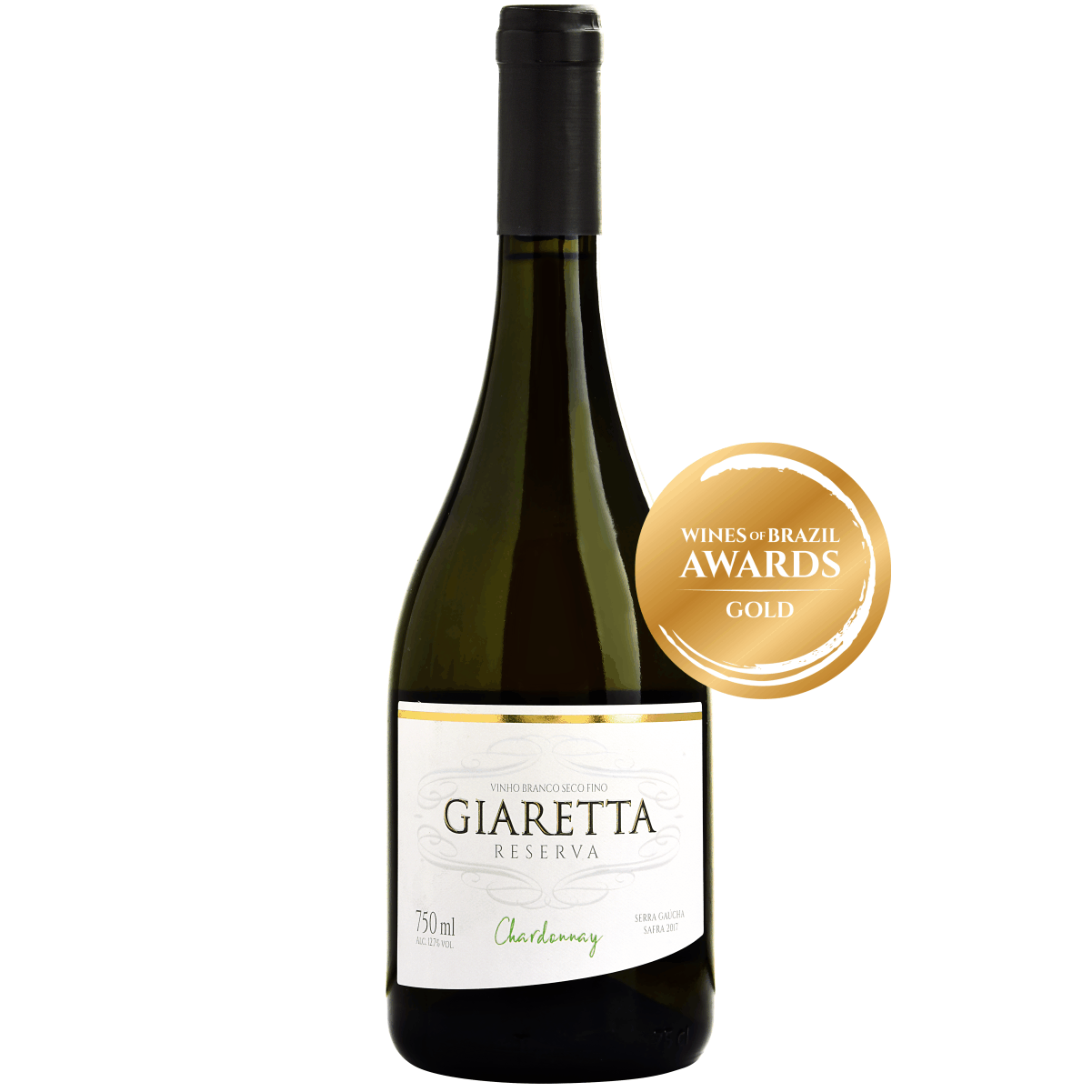 Vinho Branco Seco Giaretta RESERVA Chardonnay 750ml - Cx c/ 6 unidades