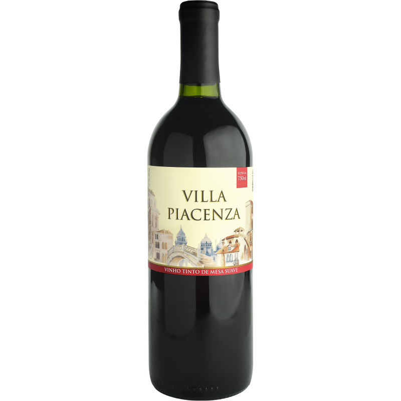 Vinho Tinto de Mesa Suave Villa Piacenza 750ml