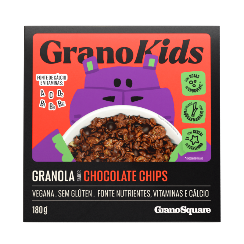 Granola GranoKids Chocolate Chips 180g - GranoSquare
