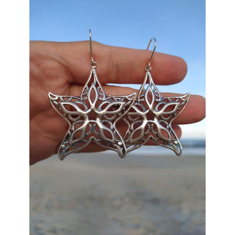 Brinco Estrela do Mar em Prata 925 - 4,5cm