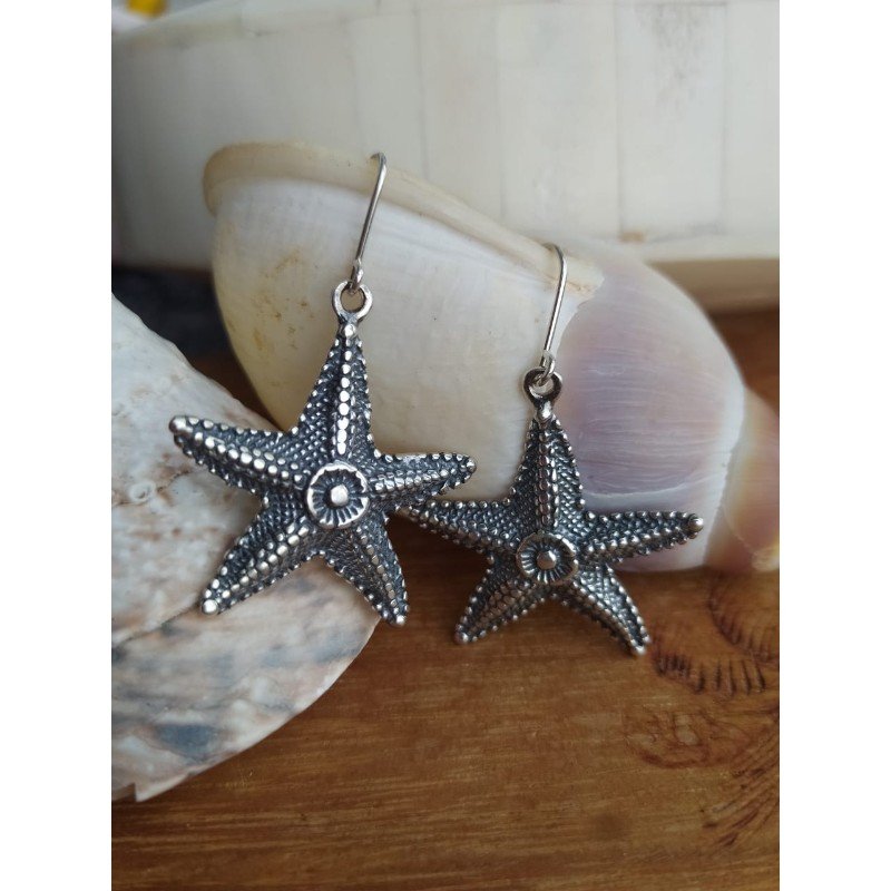 Brinco Estrela do Mar em Prata Bali 925 - 3cm