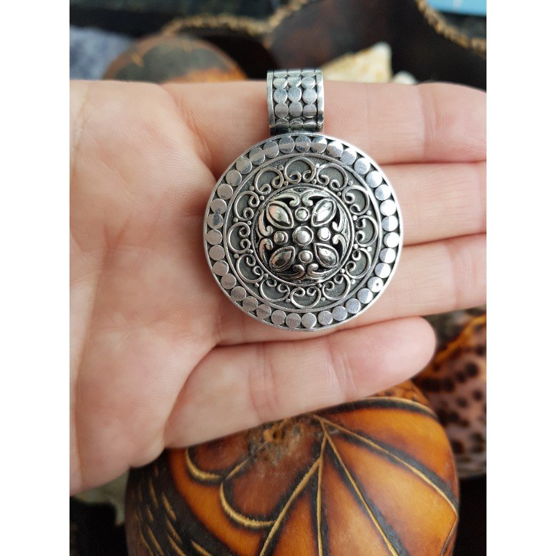 Pingente Mandala em Prata 925 - 3,5cm