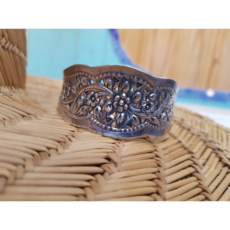 Pulseira Bracelete em Prata 925 Bali - 6cm diâmetro