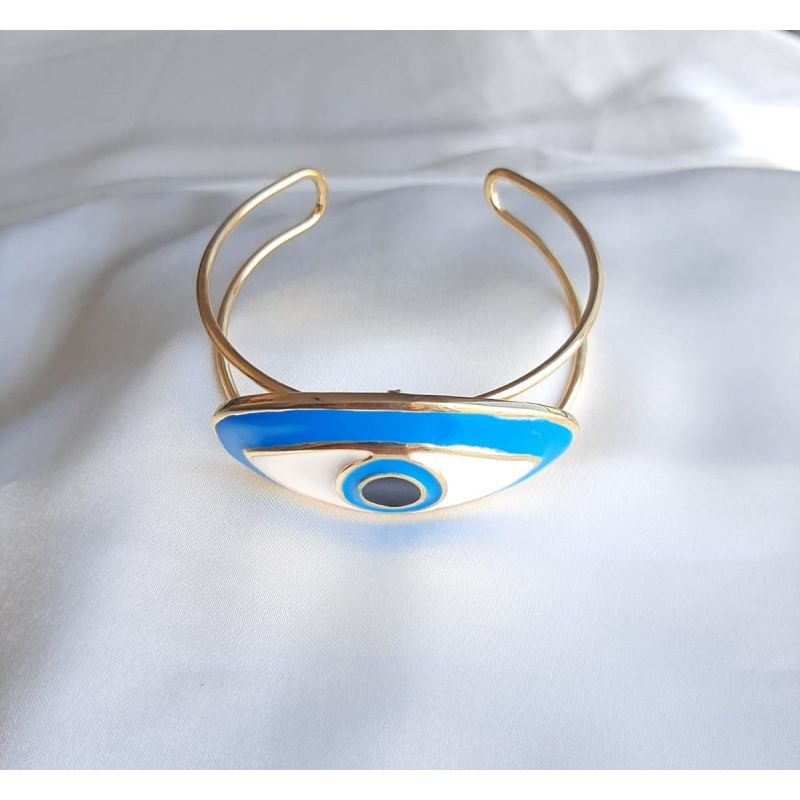 Bracelete Olho em Resina Azul