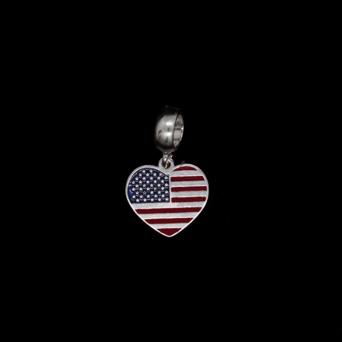 Berloque de prata da bandeira dos Estados Unidos