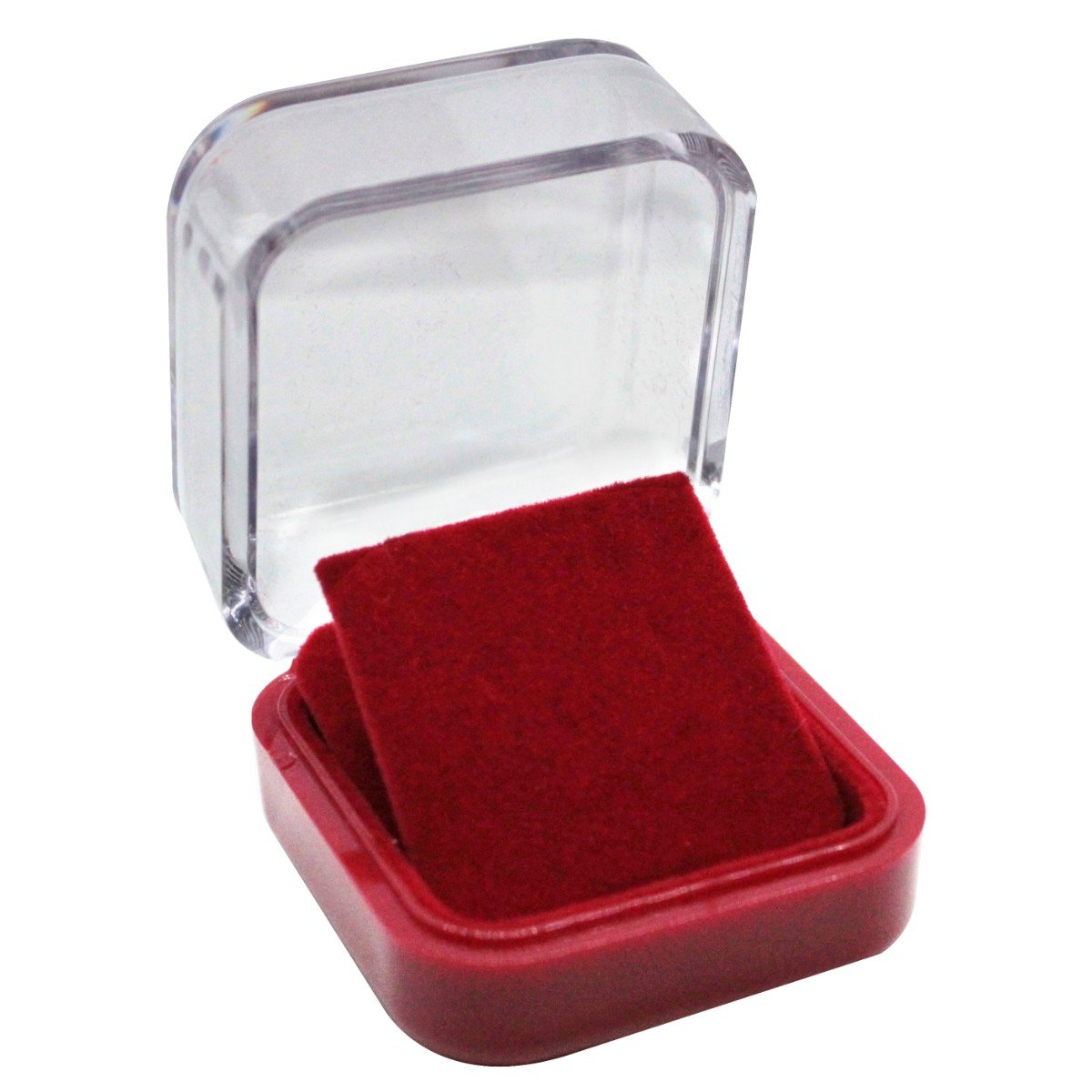 Embalagem acrílica vermelha para brincos ou conjuntos