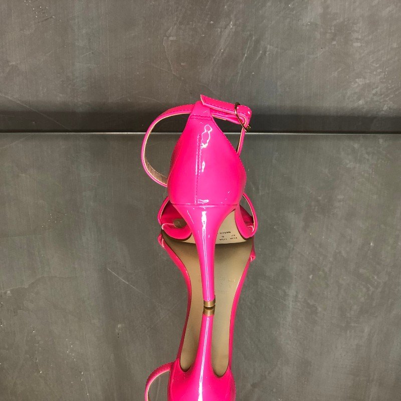 Sandália Basic Pink Neon Verniz